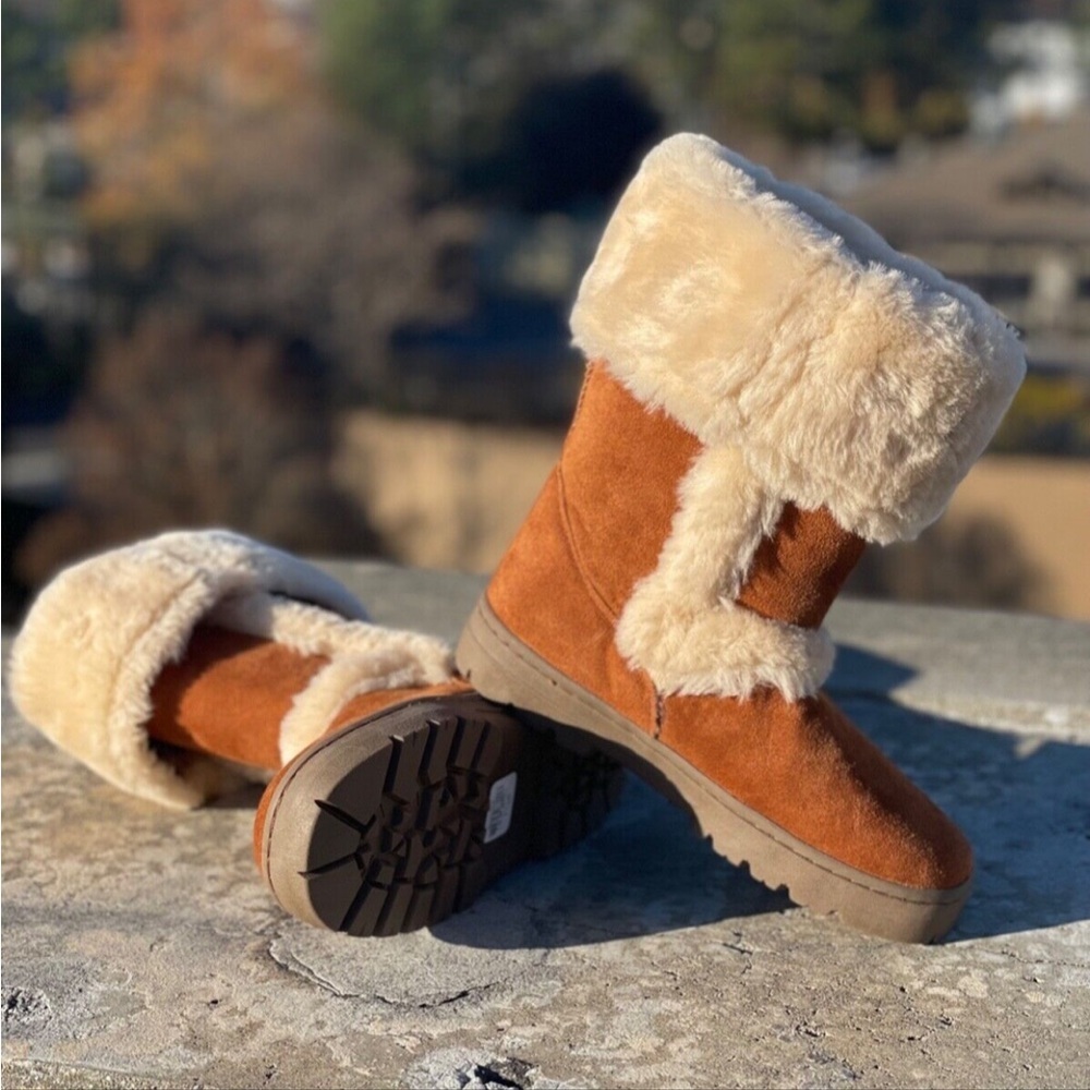 Style & Co. Tan and Cream Ankle Boots